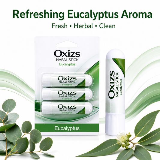OXIZS Eucalyptus Aromatherapy Nasal Inhaler – 3 Pack
