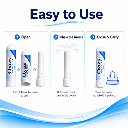 OXIZS Mint Aromatherapy Nasal Inhaler – 3 Pack