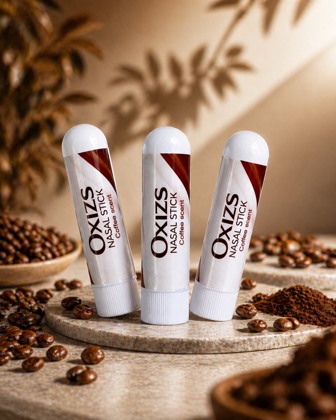 OXIZS Coffee Aromatherapy Nasal Inhaler – 3 Pack
