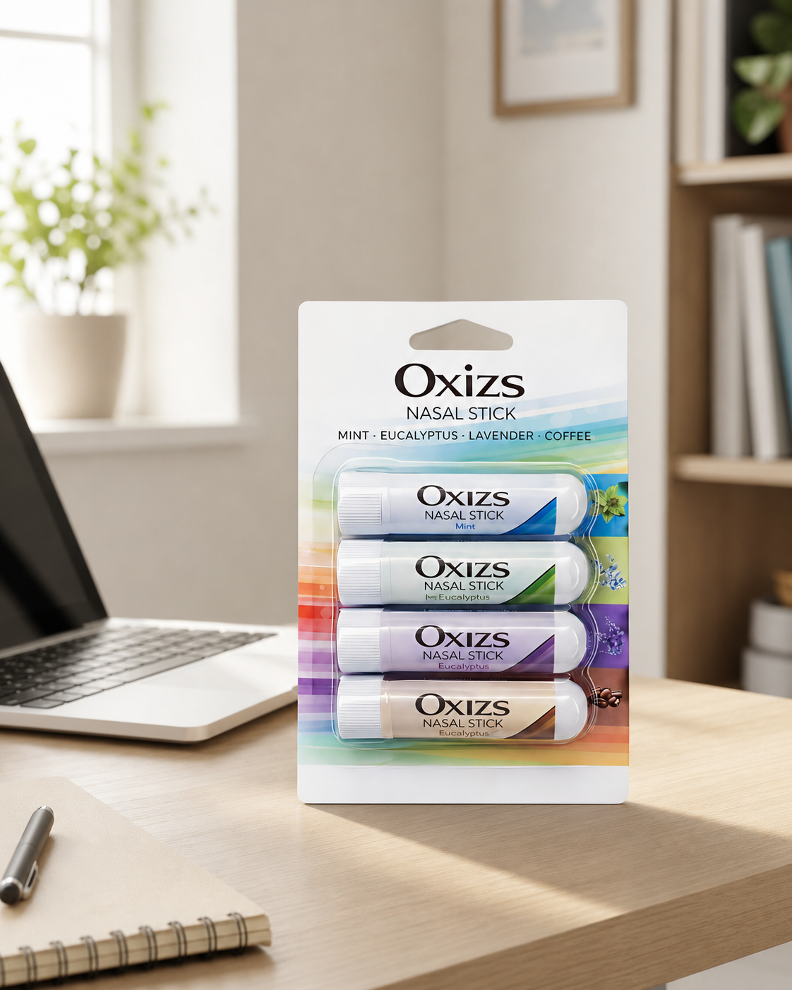 OXIZS Variety 4 Pack on a bright work desk
